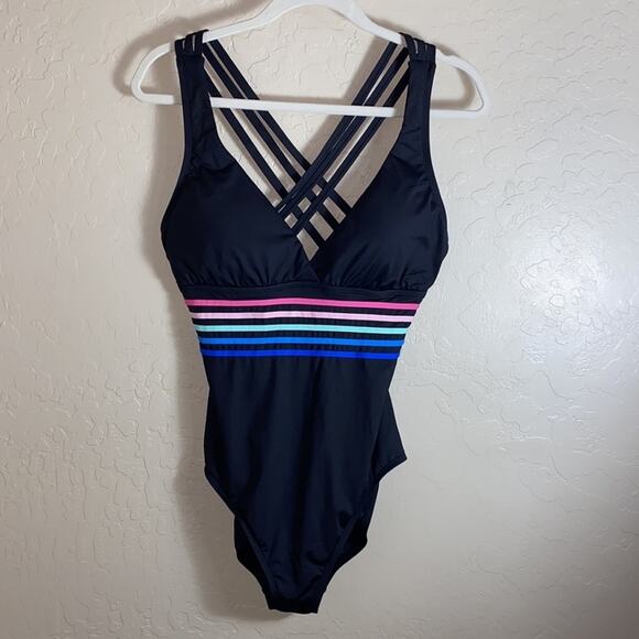 La Blanca Spectrum Multi Strap Cross Back One Piece  swimsuit - Picture 9 of 9